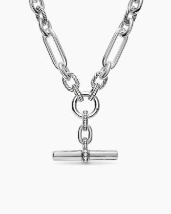 Lexington Chain Necklace|Sterling Silver with Diamonds, 9.8mm