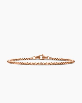Box Chain Bracelet|18K Rose Gold, 2.7mm