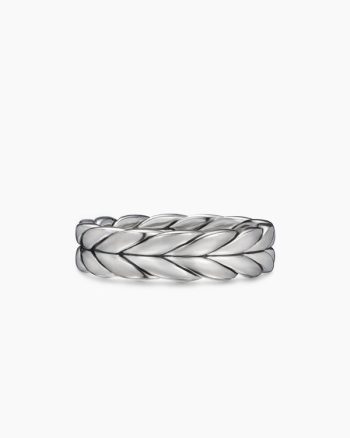 Chevron Band Ring|Sterling Silver, 6mm