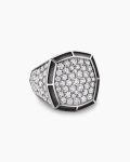 Streamline® Bold Signet Ring|Sterling Silver with Diamonds, 23.4mm