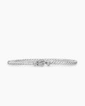 Buckle Classic Cable Bracelet|Sterling Silver with Diamonds, 3mm