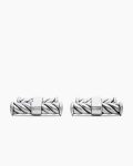 Sculpted Cable Elongated Cufflinks|Sterling Silver, 22mm