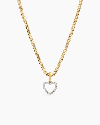 Heart Amulet|18K Yellow Gold with Diamonds, 11mm