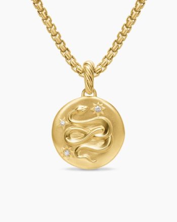 Snake Amulet|18K Yellow Gold with Diamonds, 18.8mm