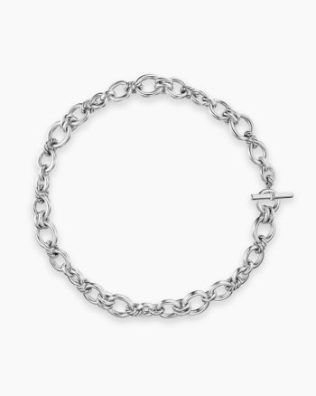 DY Mercer® Chain Necklace|Sterling Silver with Diamonds, 8mm
