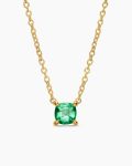 Micro Chatelaine® Pendant Necklace|18K Yellow Gold with Emerald, 4mm