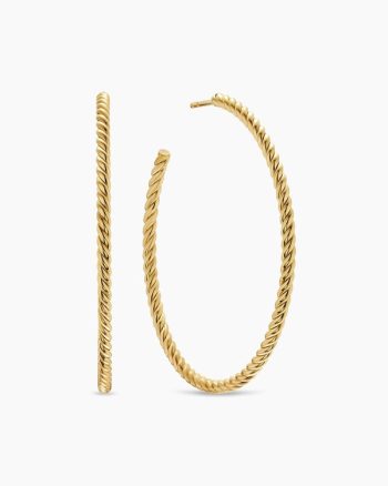 Cablespira® Hoop Earrings|18K Yellow Gold, 42.3mm