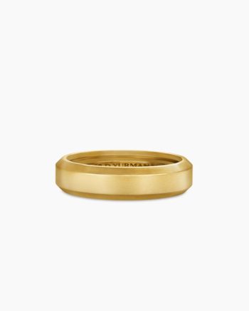 Beveled Band Ring|18K Yellow Gold, 6mm