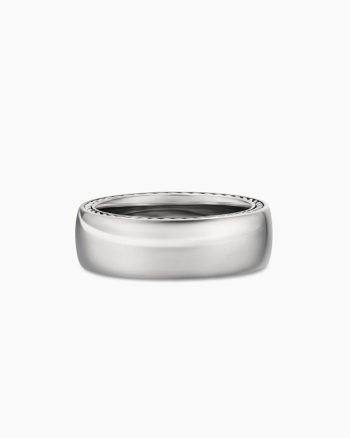 Streamline® Band Ring|18K White Gold, 8mm