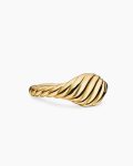 Sculpted Cable Micro Pinky Ring|18K Yellow Gold, 7mm