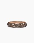Cable Edge® Band Ring|18K Rose Gold with Cognac Diamonds, 6mm