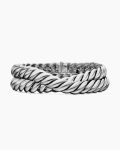Sculpted Cable Double Wrap Bracelet|Sterling Silver, 8.5mm
