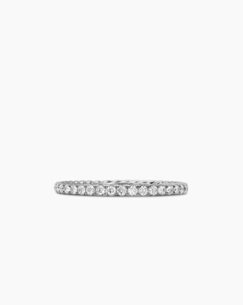 DY Eden Band Ring|Platinum with Pavé Diamonds, 1.85mm