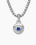 Evil Eye Amulet|Sterling Silver with Lapis, 14.5mm