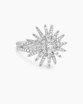 Starburst Ring|18K White Gold with Diamonds, 20mm