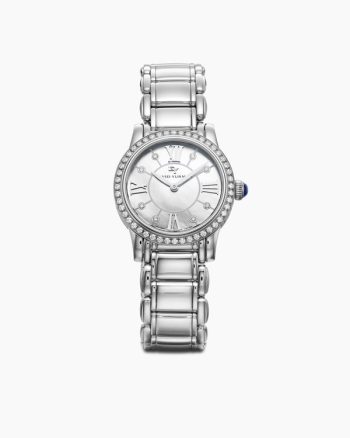 Classic Quartz Watch|Stainless Steel with Diamond Bezel, 30mm