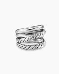 Crossover Five Row Ring|Sterling Silver, 17.5mm