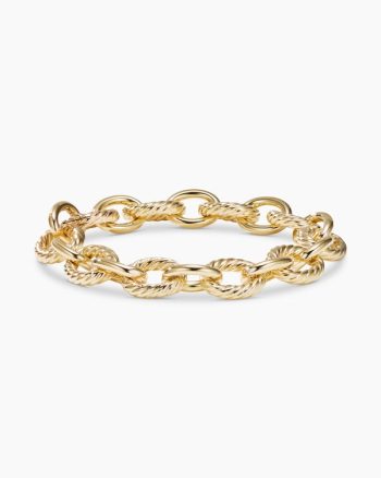 Oval Link Chain Bracelet|18K Yellow Gold, 12mm