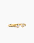 Petite Modern Renaissance® Open Round Ring|18K Yellow Gold with Diamonds, 3.9mm