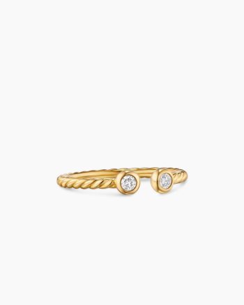 Petite Modern Renaissance® Open Round Ring|18K Yellow Gold with Diamonds, 3.9mm