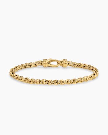 Wheat Chain Bracelet|18K Yellow Gold, 4mm