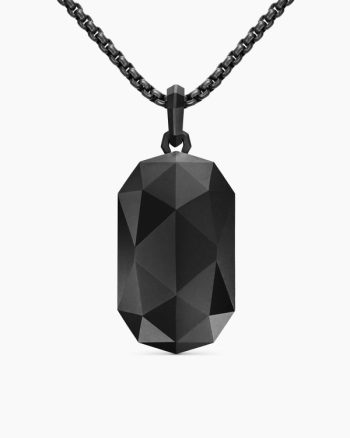 Faceted Amulet|Black Titanium, 36.3mm