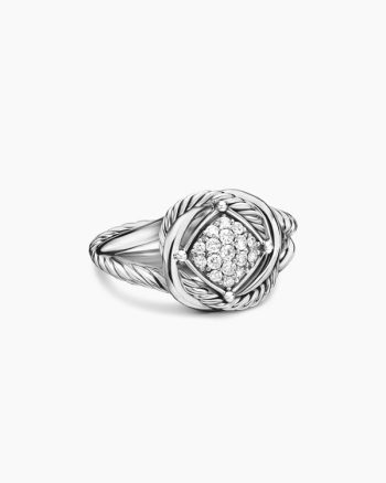 Infinity Ring|Sterling Silver with Diamonds, 13mm