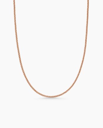 Box Chain Necklace|18K Rose Gold, 1.7mm