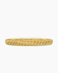 Sculpted Cable Bangle Bracelet|18K Yellow Gold with Yellow Sapphires, 6.2mm