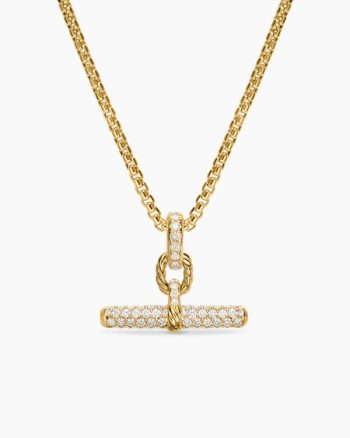 DY Madison® Toggle Pendant|18K Yellow Gold with Diamonds, 20.2mm