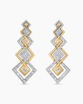 Stax Zig Zag Earrings|Gold with Diamonds