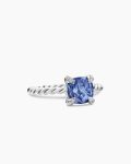 Chatelaine® Ring|18K White Gold with Tanzanite and Diamonds, 7mm