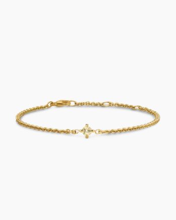 Micro Chatelaine® Chain Bracelet|18K Yellow Gold with Champagne Citrine, 4mm