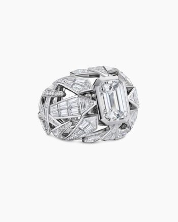 Liberty Dome Ring|White Gold with Diamonds
