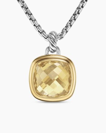 Albion® Pendant|Sterling Silver with 18K Yellow Gold and Champagne Citrine, 15mm