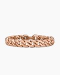 Curb Chain Angular Link Bracelet|18K Rose Gold, 8.7mm