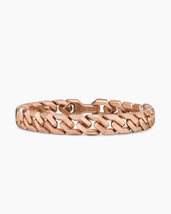 Curb Chain Angular Link Bracelet|18K Rose Gold, 8.7mm