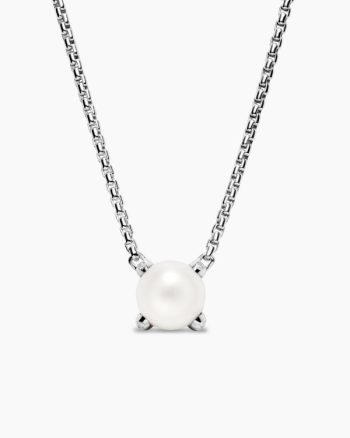 Pearl Classics Necklace|Sterling Silver with Diamonds, 6.5mm