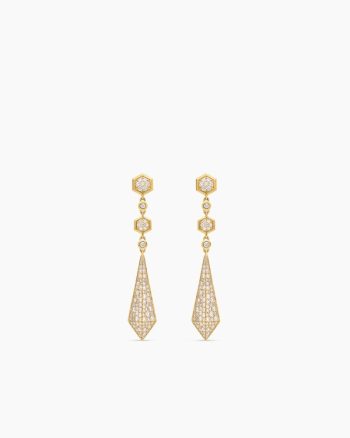 Modern Renaissance® Drop Earrings|18K Yellow Gold with Diamonds, 30mm