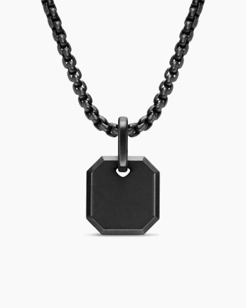 Octagonal Amulet|Black Titanium, 15mm