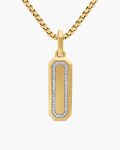 Streamline® Amulet|18K Yellow Gold with Diamonds, 28mm