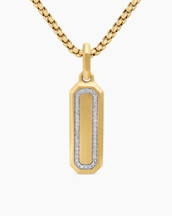 Streamline® Amulet|18K Yellow Gold with Diamonds, 28mm
