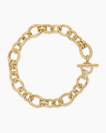 DY Mercer® Chain Necklace|18K Yellow Gold with Diamonds, 20mm