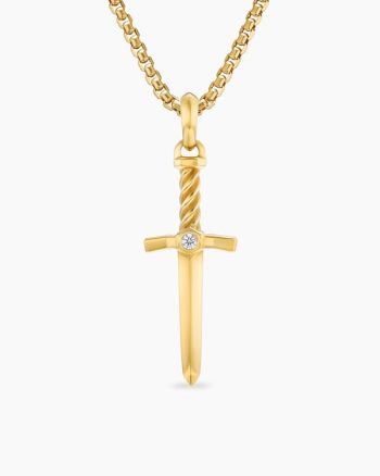 Sword Amulet|18K Yellow Gold with Diamond, 45mm