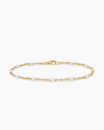 Pearl Classics Station Bracelet|18K Yellow Gold, 3.5mm