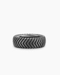 Chevron Band Ring|Titanium, 8mm
