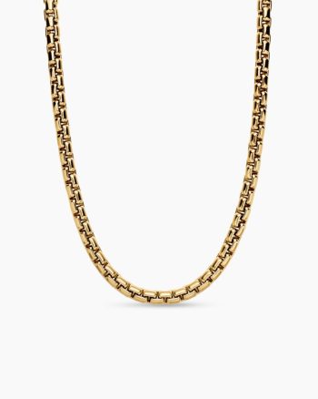 Box Chain Necklace|18K Yellow Gold, 7.5mm