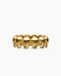 Memento Mori Skull Band Ring|18K Yellow Gold, 8.5mm