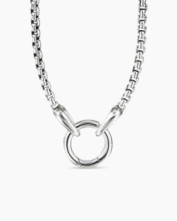 Smooth Amulet Box Chain Necklace|Sterling Silver, 2.7mm