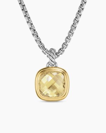 Albion® Pendant|Sterling Silver with 18K Yellow Gold and Champagne Citrine, 11mm